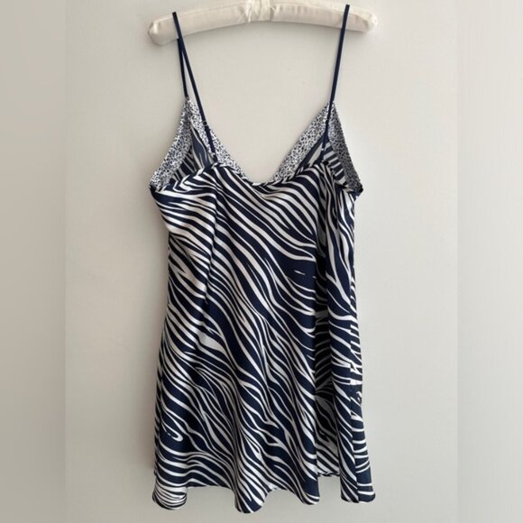 Jones New York Chemise Slip Zebra Cheetah Print Adjust Straps Bodycon Sleepwear - Picture 4 of 10